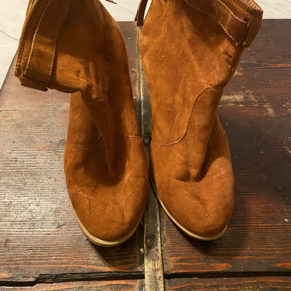 Brown Suede Ankle Boots